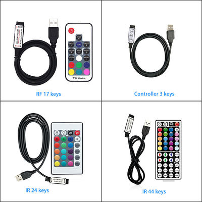 주도하는 RGB 색깔있는 줄 5050 동안 USB 5V led 제어부 작은 무선 원격 제어