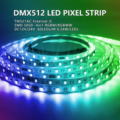 주소 지정 가능형인 Dmx512는 집 장식을 위해 스트립 스드 5050 르그브더블유 르그브위더블유에게 1에서 4를 보내게 했습니다