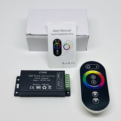 Gt666 터치는 주도하는 스트립 라이트를 위한 RGB 제어기 RF 무선 전신을 이끌었습니다