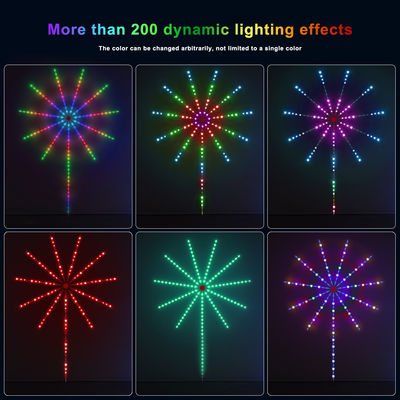 크리스마스 동안 DIY 앱 음악 원격 화소 LED 라이트 스트립 불꽃놀이 꿈 색