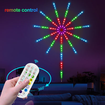 크리스마스 동안 DIY 앱 음악 원격 화소 LED 라이트 스트립 불꽃놀이 꿈 색