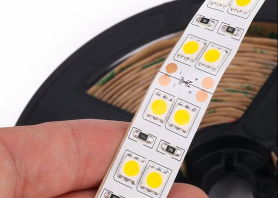 12V DC IP67 단일 컬러 LED 스트립 5050 더블 라이 120LED