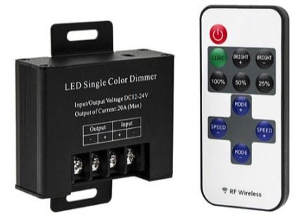 RF 무선 리모컨 DC12-24V Knob LED 컨트롤러 최대 전력 300W 밝기 조절 스위치