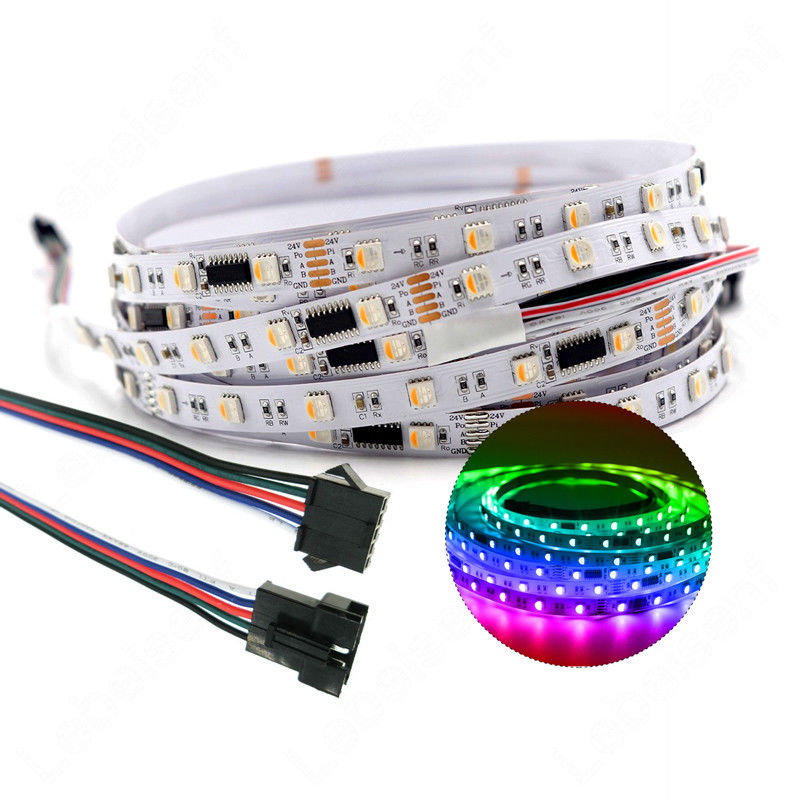 Dmx512는 화소 스트립 라이트 이원적 가로열 5050 르그브더블유 르그브위더블유에게 프로그램 가능한 1개의 풀 컬러에서 4를 보내게 했습니다