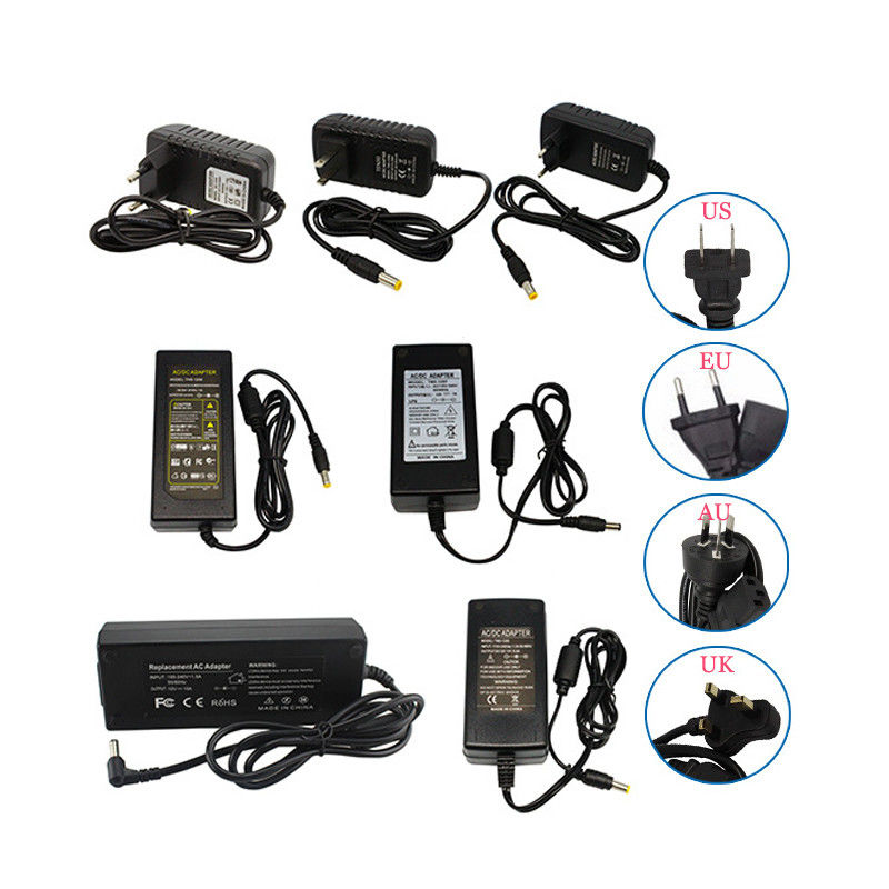 DC 12V 월 플러그 탁상형 5.5*2.5m 전원 공급기 1A 2A 3A 5A 6A 7A 10A에 대한 100-240V AC