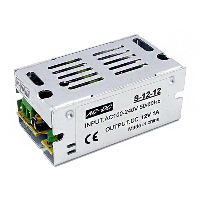 알루미늄 케이스 스위치 전원은 DC 12 볼트에 대한 100V 240V AC에게 12W 1A를 공급합니다