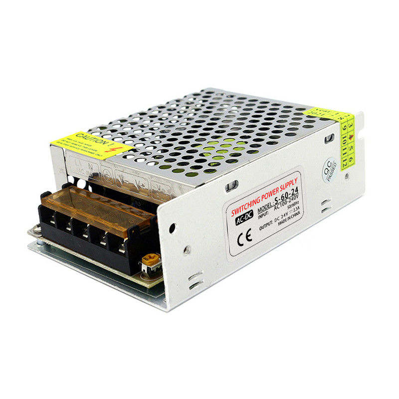 DC 24V 2.5A 60W에 대한 주문 제작된 규제된 스위치 전원 AC 100V 240V