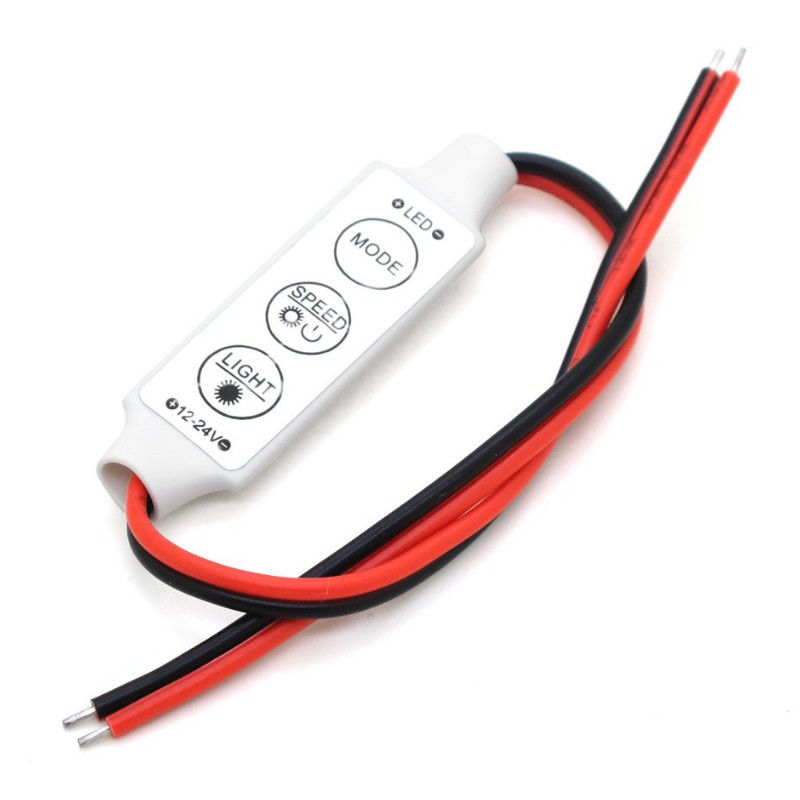3개 키는 5050 3528 단색 LED 스트립 라이트를 위해 작은 제어기에게 5V 12V 24V를 보내게 했습니다