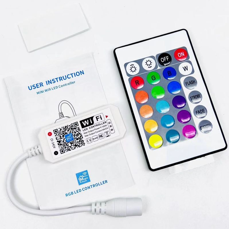 Rf 24 키 와이파이 3 채널 RGB LED 컨트롤러 1600만 컬러