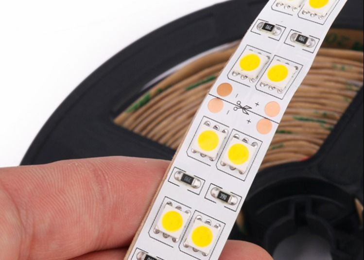 12V DC IP67 단일 컬러 LED 스트립 5050 더블 라이 120LED